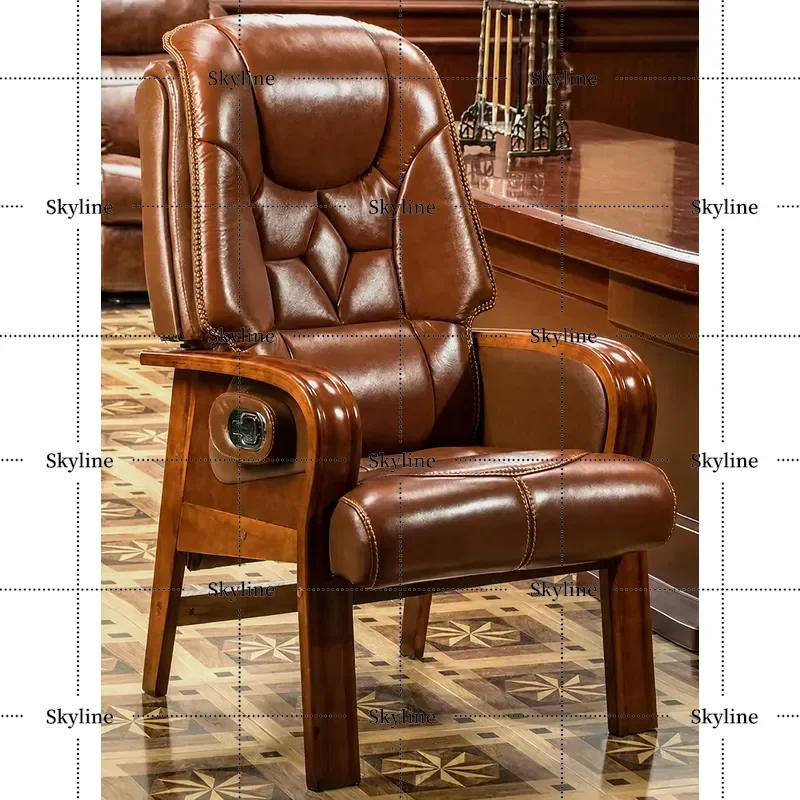 for Boss Reclining Business Meeting Computer Chair Home Office Leather Desk Seat with Comfortable Backrest