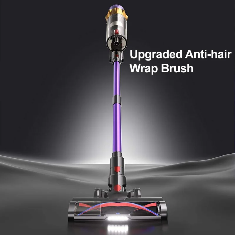 ハンドヘルド掃除機 45KPa 550W ブラシレスモーター LED タッチスクリーン、取り外し可能なバッテリー、家庭用ペットクリーン用コードレススティック掃除機