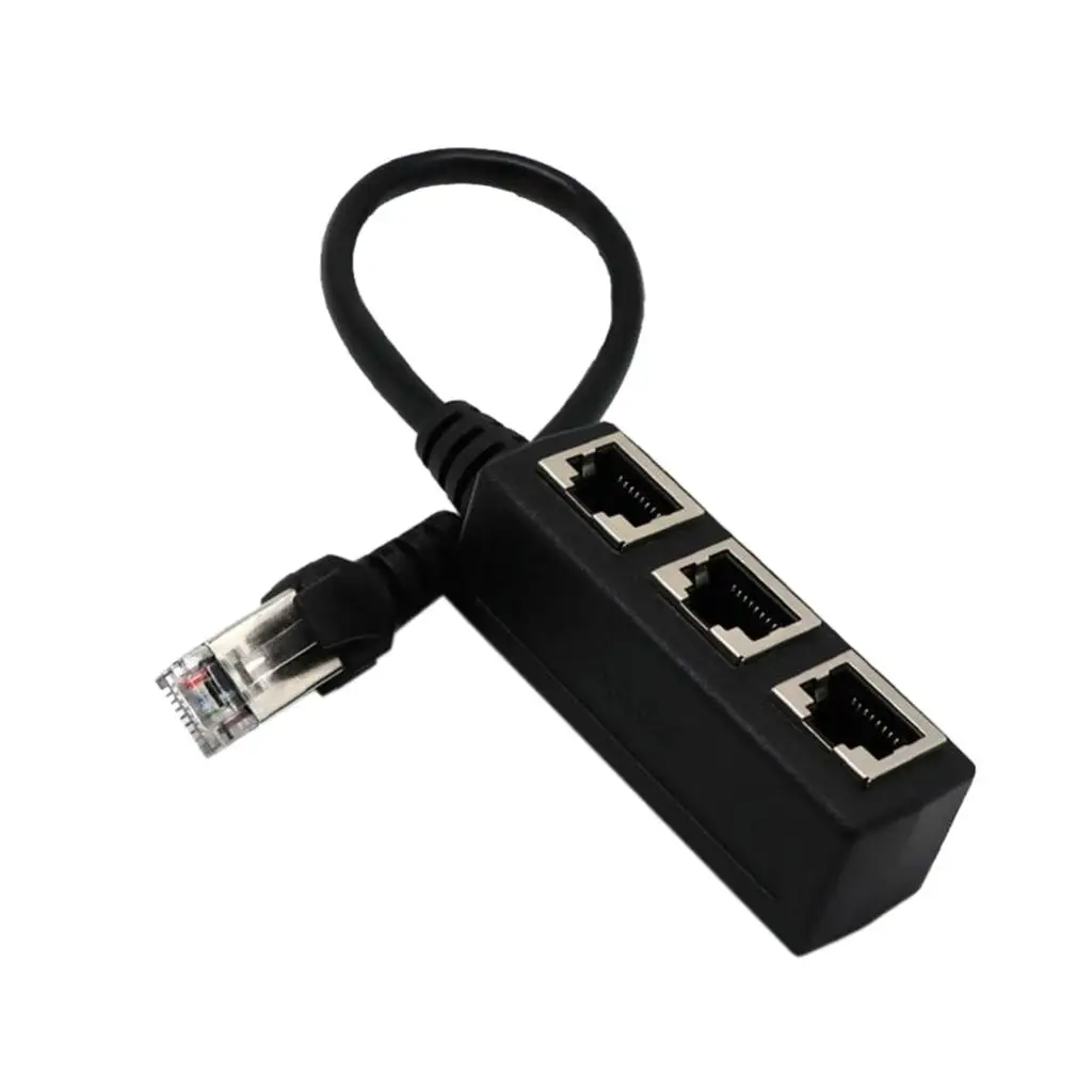 Сетевой разветвитель RJ45 1–3 Ethernet LAN, 3-полосный преобразовательный кабель RJ45