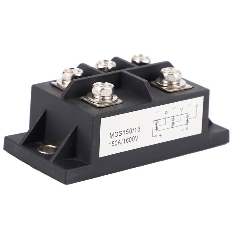 MDS150A 3-Phase Diode Bridge Rectifier 150A Amp 1600V Copper 150 Celsius 80X40x33mm Metal Case Diode Bridge Control