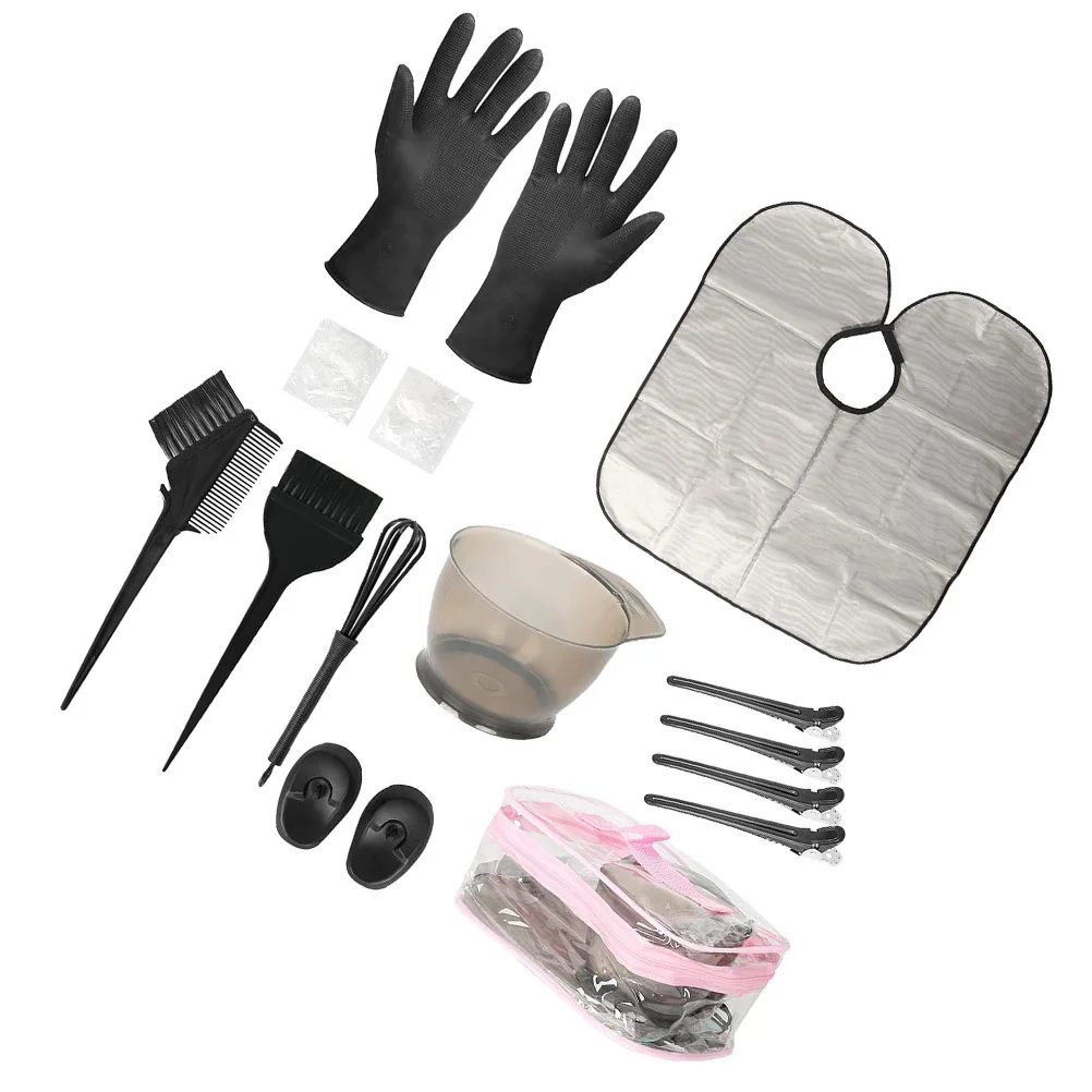 

1 комплект комплексных инструментов для окрашивания волос, набор для простого нанесения дома или салона, чаша для кистей в комплекте, инструменты для окрашивания волос