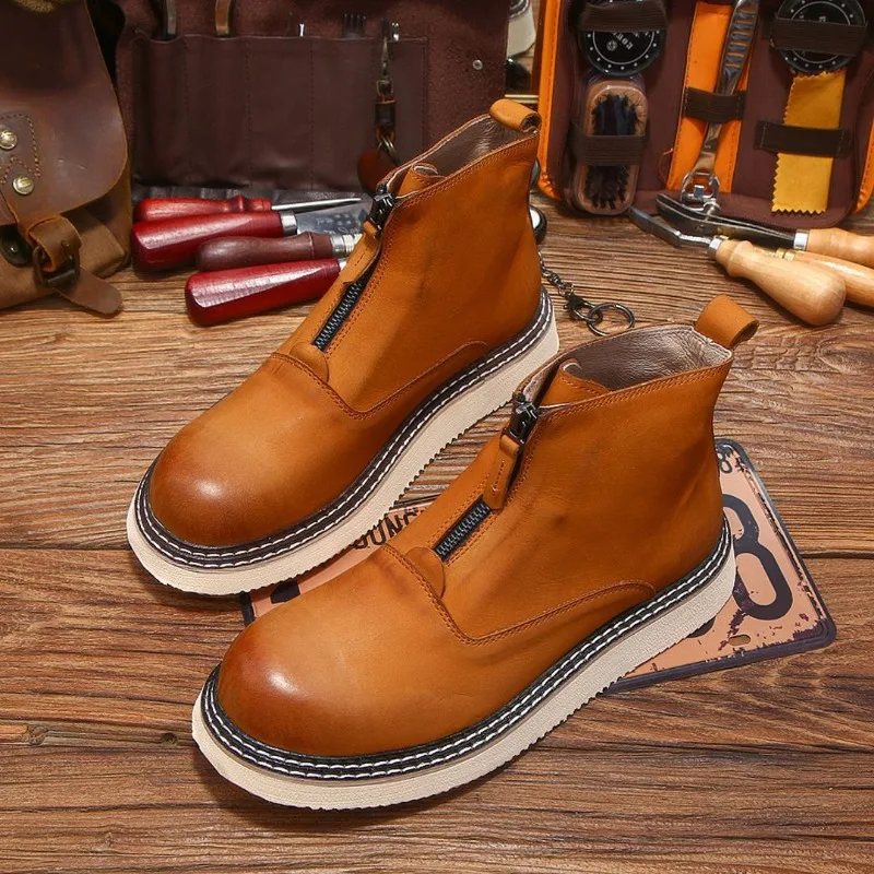 Stivali Chelsea da uomo in vera pelle di lusso fatti a mano di qualità confortevole 2024 Designer nuova piattaforma eleganti scarpe sociali nere uomo