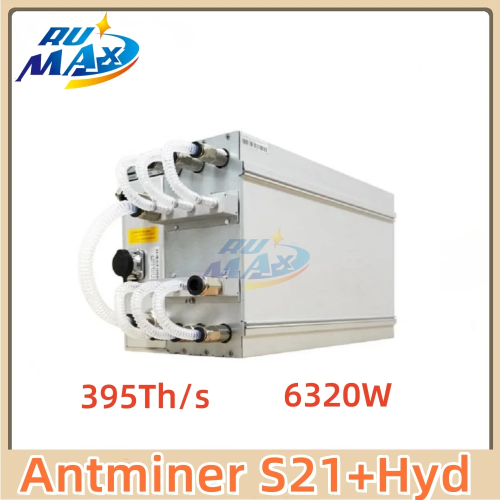 Nuevo Antminer S21 + HYD Bitcoin Miner 395TH/s máquina de minería criptográfica de refrigeración por agua alta eficiencia Antminer S21 Hyd ASIC Miner