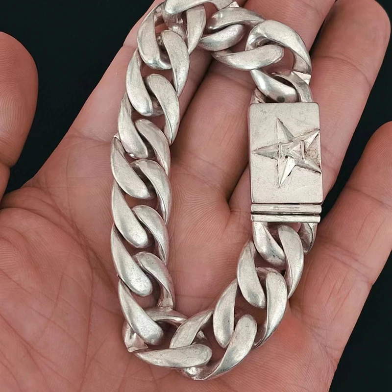 Fashion Tibetan Silver Twist Bracelet Exquisite Workmanship Simple Personalized Jewelry for Couples Women Men Gift