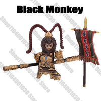 MOC Medieval Military Black Monkey Building Blocks Journey to the West Soldier Figures Game Warrior Sun WuKong Weapon Bricks Toy