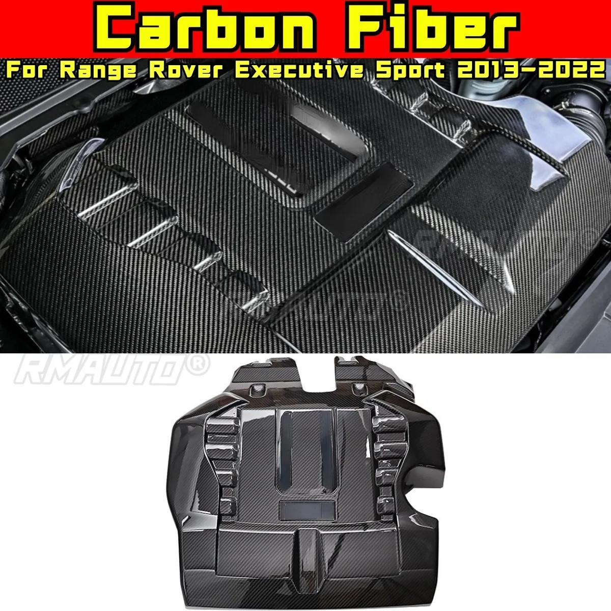 Carbon Fiber Hood Panel Front Bonnet Hood Compatible Chin Body Kit for Range Rover Executive Sport 2013-2022 Car Accessories