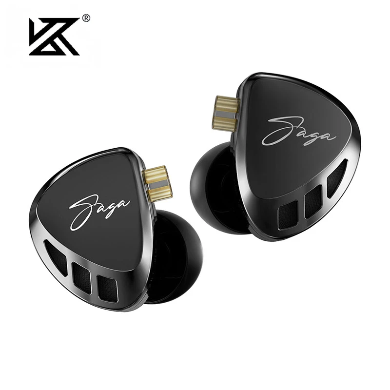 

KZ Saga all metal earphones with heavy bass, gaming, sports, HiFi monitoring, fever, music, dynamic, wired earbuds