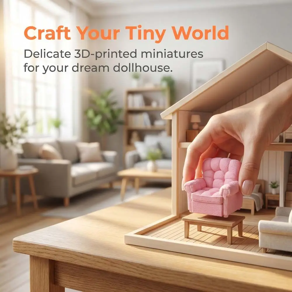 Fashion Funny House Mini Sofa Creative Multi-functional Sofa Model 7.8cm Decorations 3D Printing Ornaments Birthday Gift