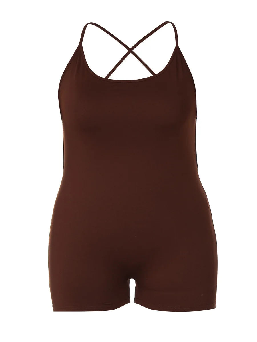 Bal Pure Color Susps Jumpsuit Strapl Overall High Waist Five-Quarter Metal Tead Fabric Straight Cut Winter New