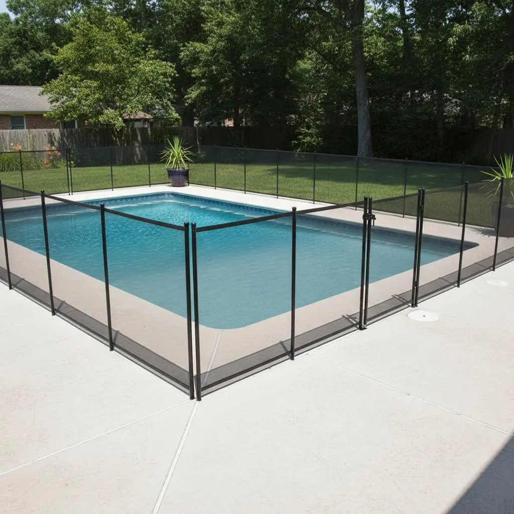 

Защитная сетка-ограждение 4 x 108 футов для встраиваемых бассейнов, садов, патио, съемный детский барьер, простая установка своими руками, 340