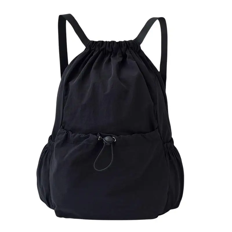 Modischer, leichter Rucksack mit Kordelzug, große Kapazität, faltbare Sporttasche für Schulbücher, Outdoor-Aktivitäten und Reisen. – Detail 6