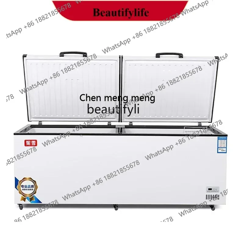 X   New 728 single temperature display horizontal freezer commercial refrigerated display cabinet