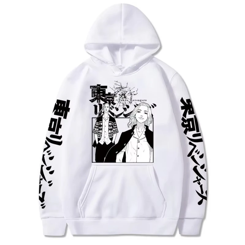 Japanische Manga Tokyo Avengers Hoodies Drucken Mode Sweatshirt Hip Hop Casual Unisex Herbst Winter Fleece Streetwear Tops Männlich