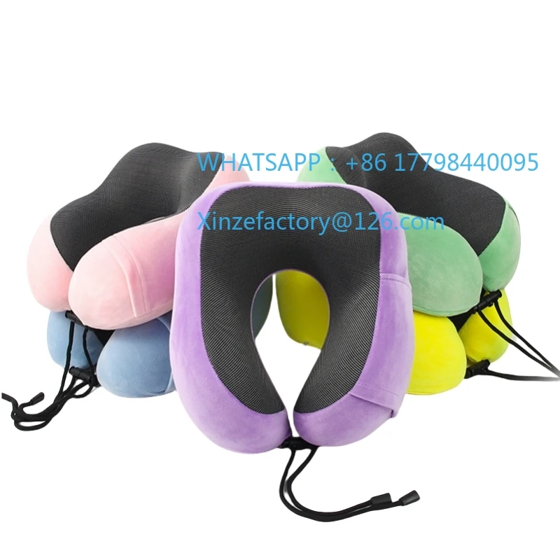 

Настраиваемые U-образные подушки для шеи из пены с эффектом памяти, мягкие ортопедические подушки для шейного отдела, предметы первой необходимости для путешествий для массажа шеи в самолете Cushi