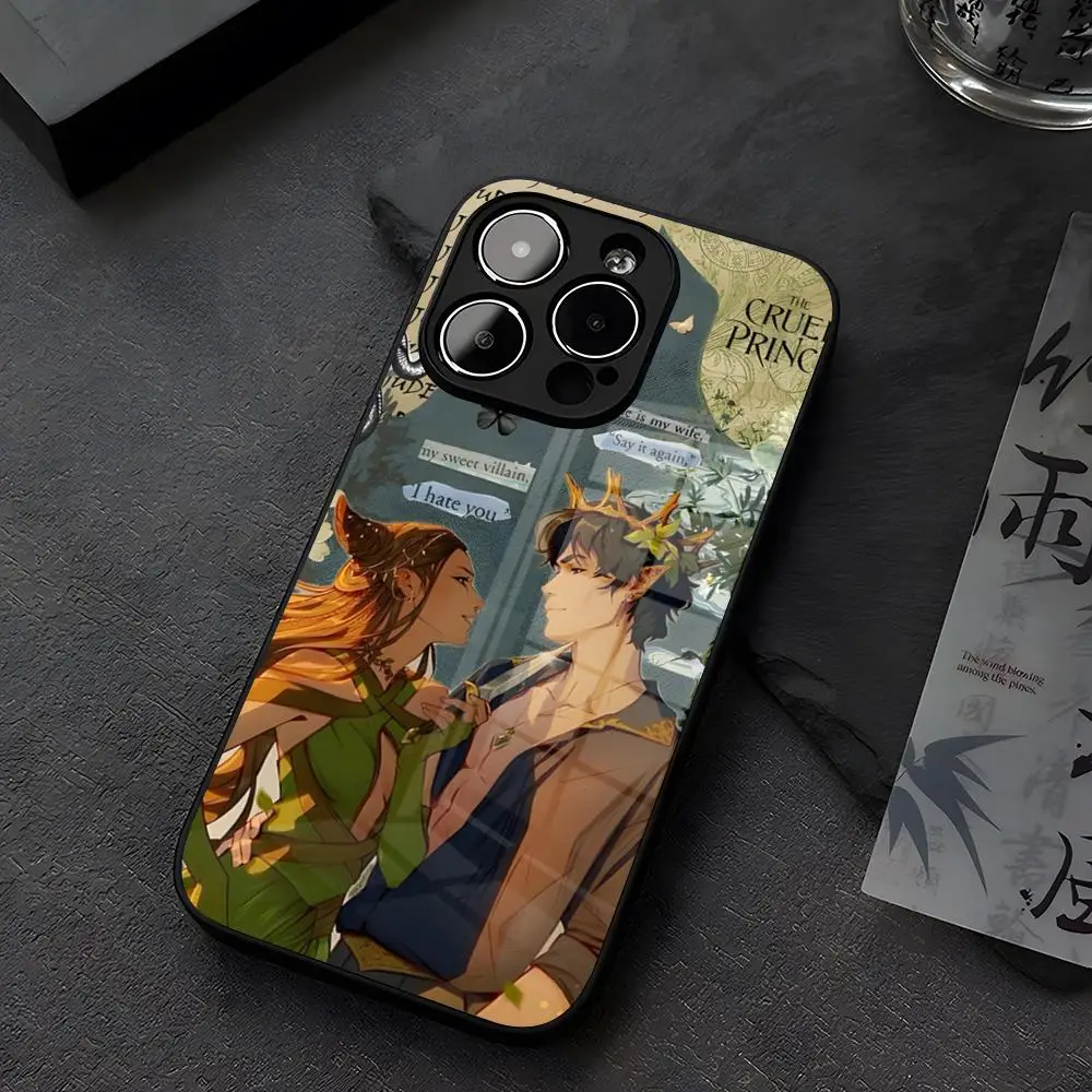 The Cruel Prince Jude And Cardan Phone Case Glass For iPhone 12 15 14 13 11 Pro XS Max Plus Mini X XR 8 7 6s SE2020 Coque