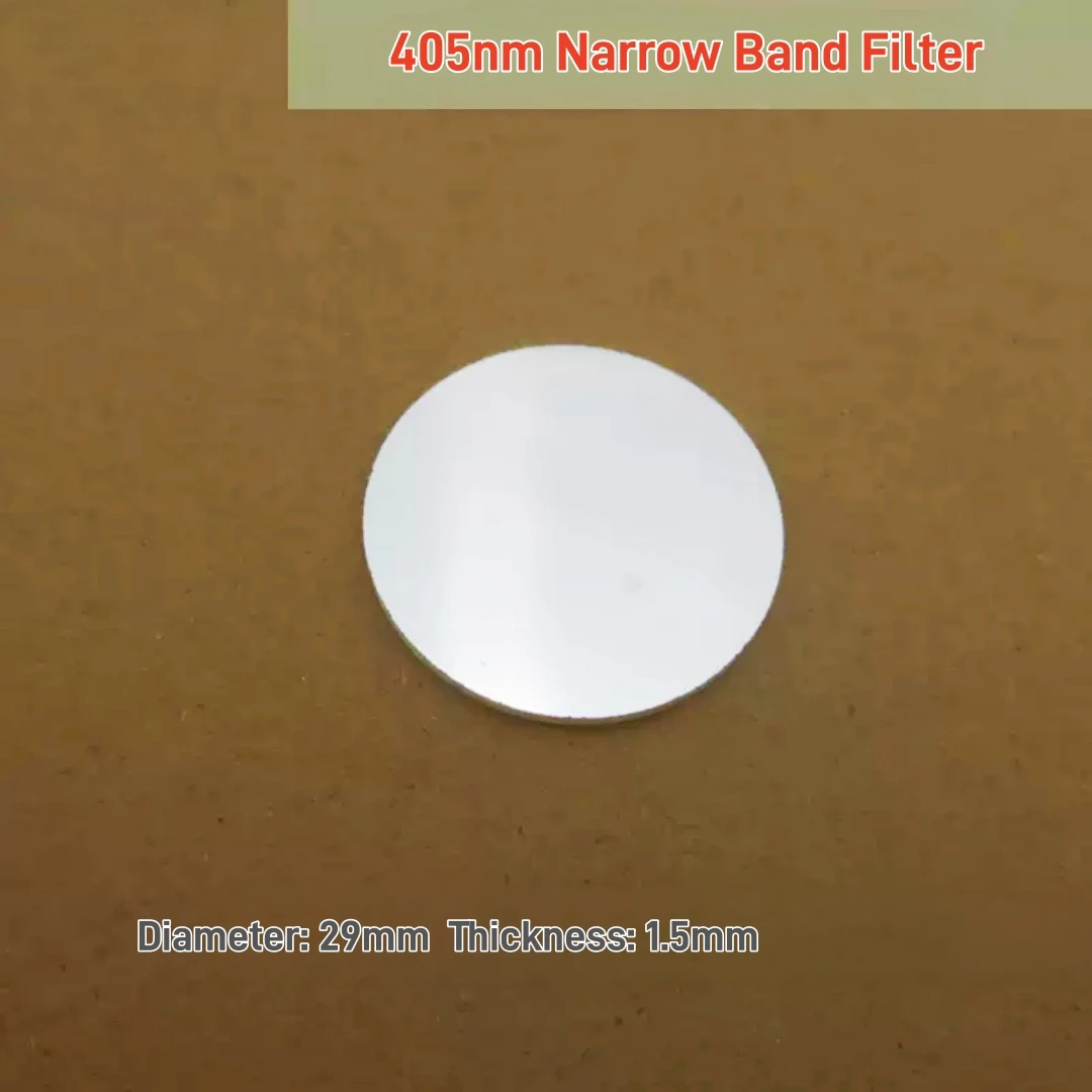 405nm Narrow Bandpass Filter Round Optical Glass Coating Filter Sheet Only Transmit Violet Blue Light Block Other Wavelengths