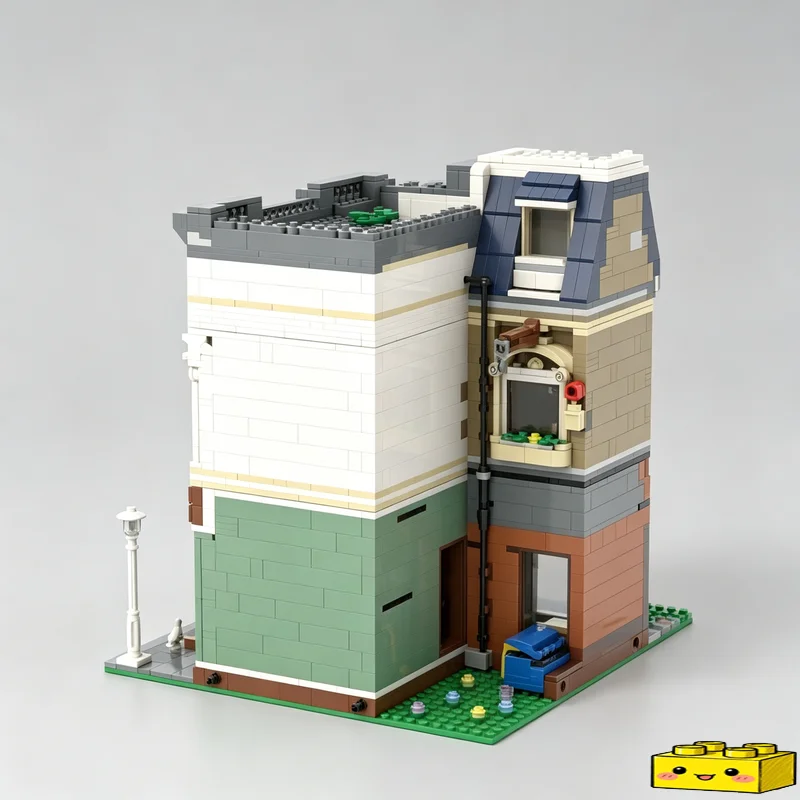 NEW 2843PCS MOC Post Office Modular Building Street View Model Custom Puzzle DIY Assembly Toy Creative Collection Display Gift