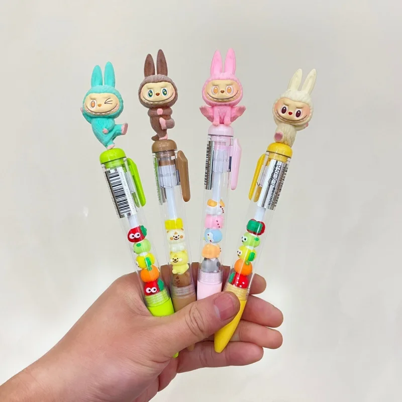 

New Labubu Black Gel Pen Cartoon Creative Cartoon Cute Ballpoint School Writing Exam Stationery Girls Boys Gifts