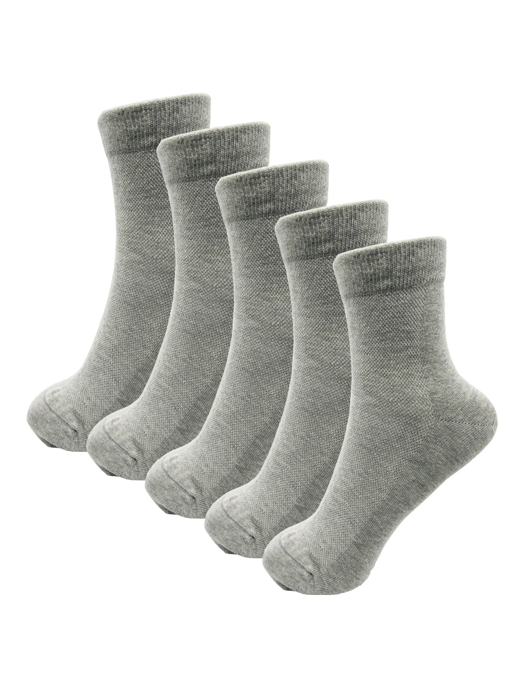 5 Pairs Men's Middle Tude socks Pack Cotton Short Socks Set for men White Grey Man Business Soft Breathable Casual Sock Large