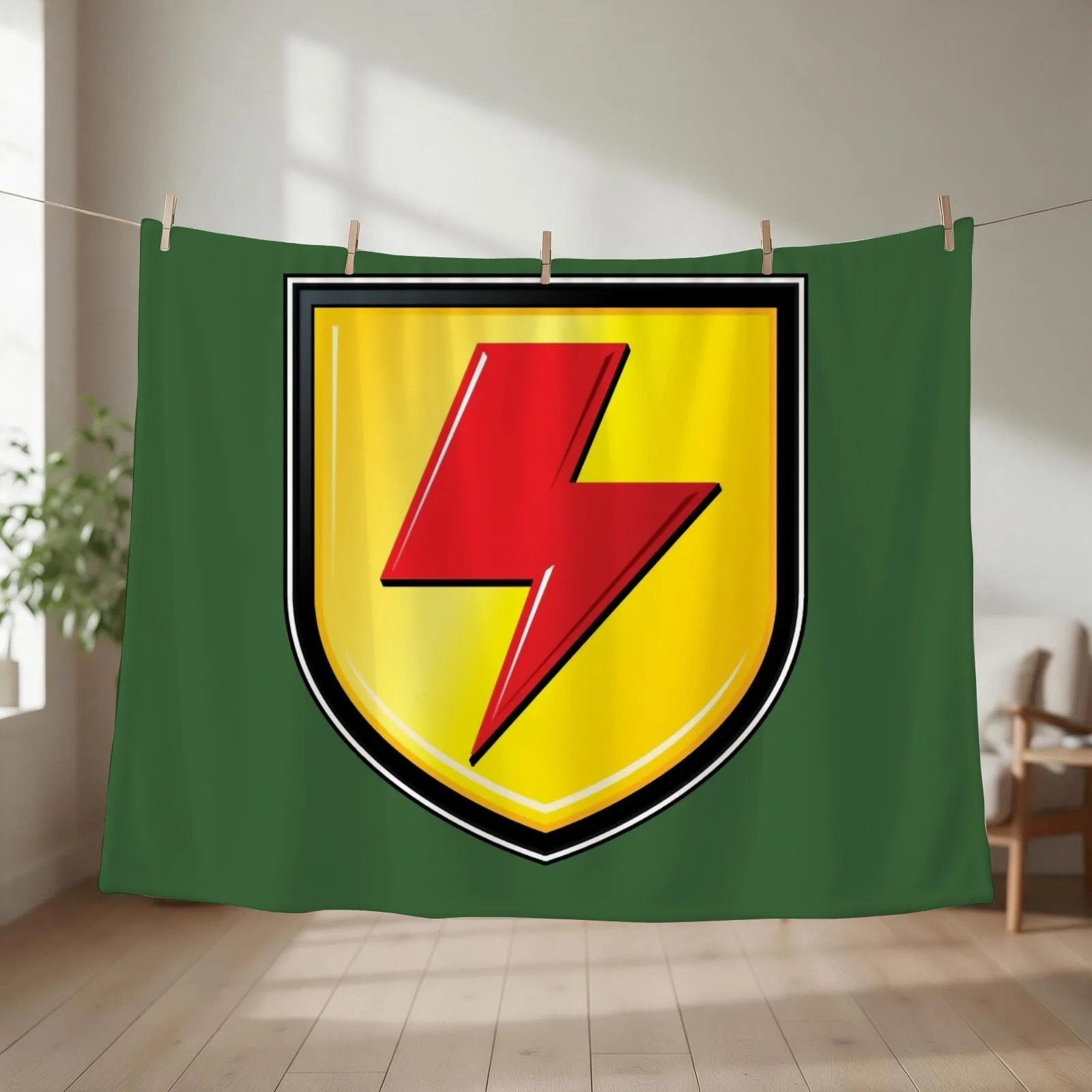 Supa Strikas Shield Throw Blanket couch cozy soft plush fuzzy picnic outdoor blanket