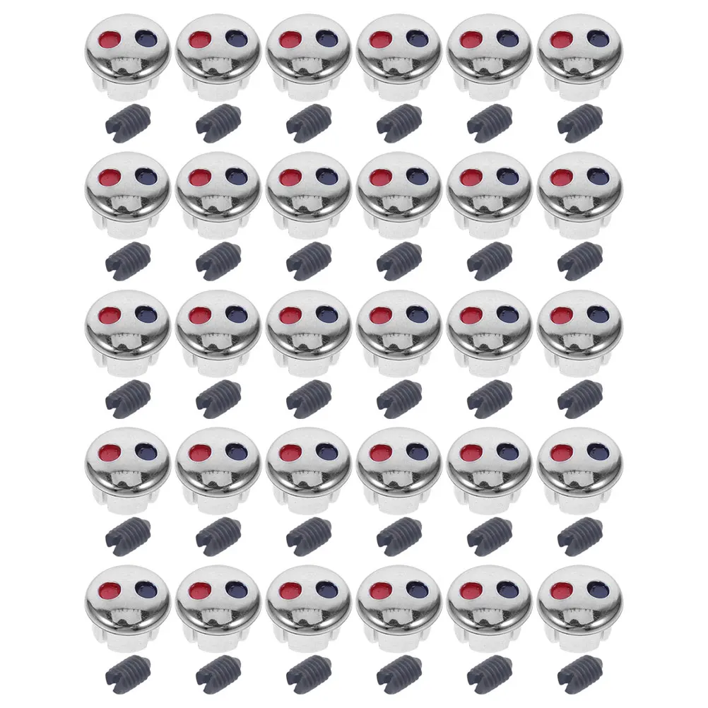 

50pcs Red Blue Hot Cold Logo Decorative Cover Kitchen Bathroom Faucet Handle Marker Temperature Indicator Signs