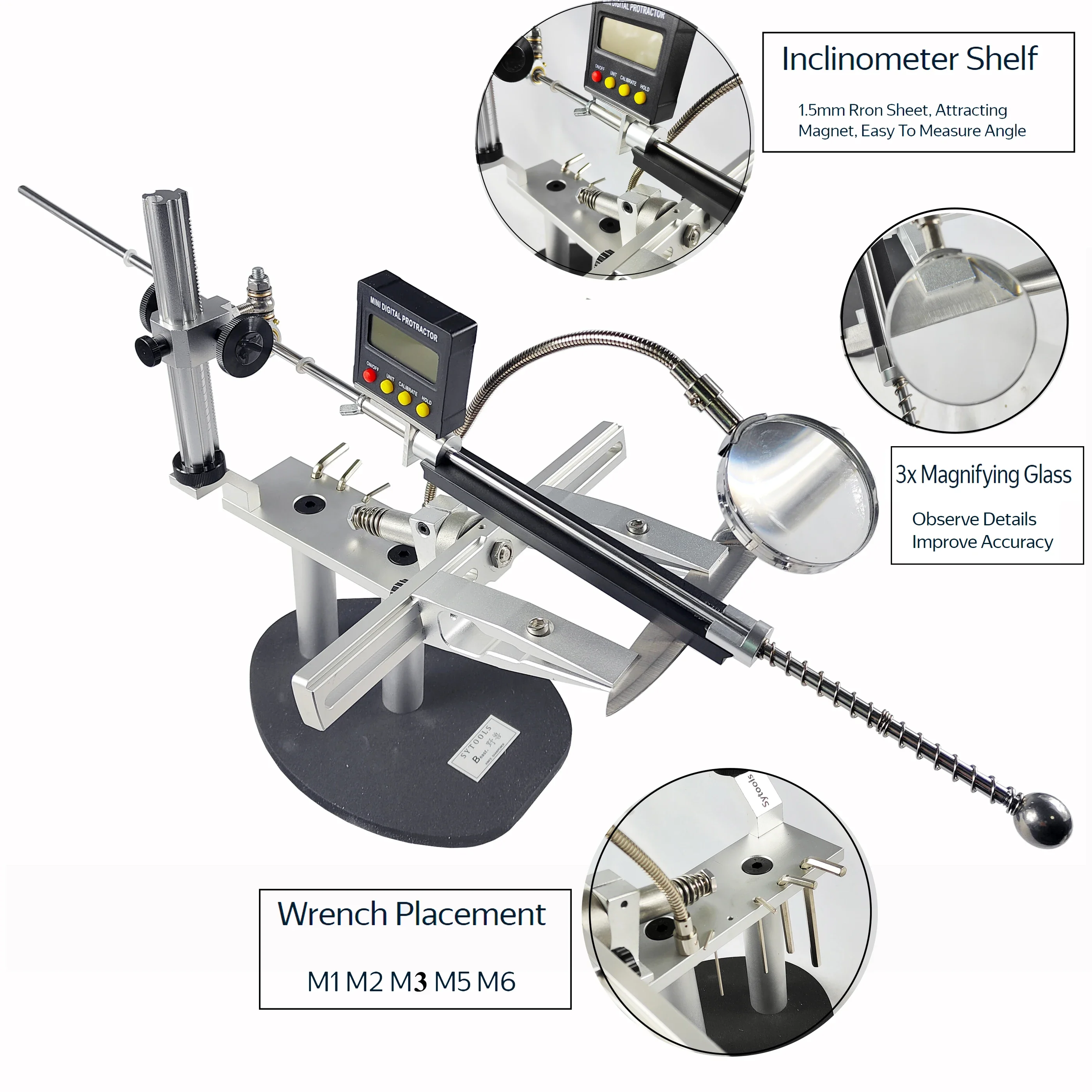 

Sy Tools Beast Professional Apex Knife Sharpener, Knife Sharpening System For Kitchen Knife Outdoor Tool Scissors Grinding Tool