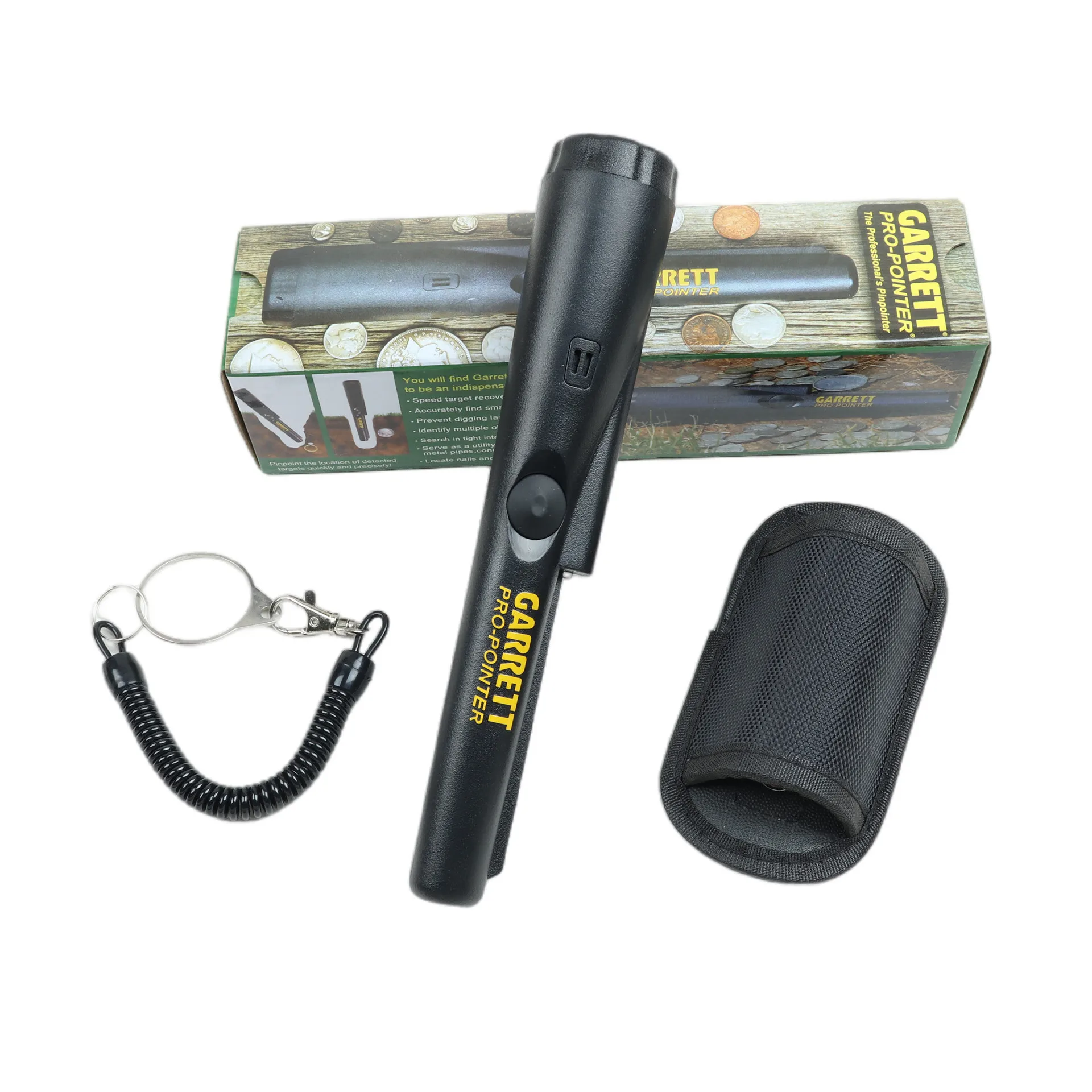 F50 Upgraded Sensitive Metal Detector Pinpointing Hand Held Probe with Bracelet for Searching Coins