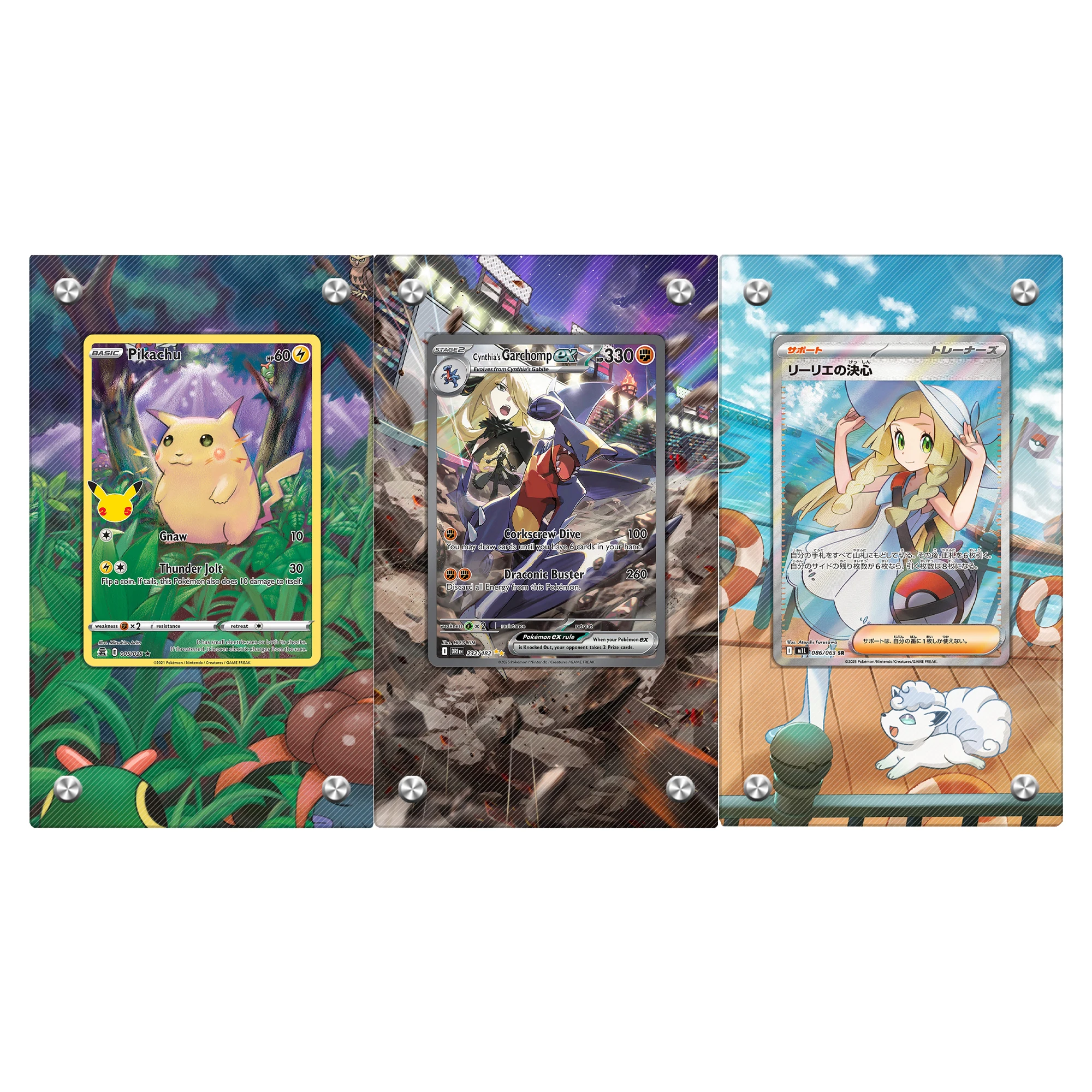 Stojak ekspozycyjny na karty PTCG DIY, samodzielnie wykonany, kolekcja karty Lillie Stuck Brick, stojak na karty PTCG Cynthia Stuck Brick (karty nie są dołączone)