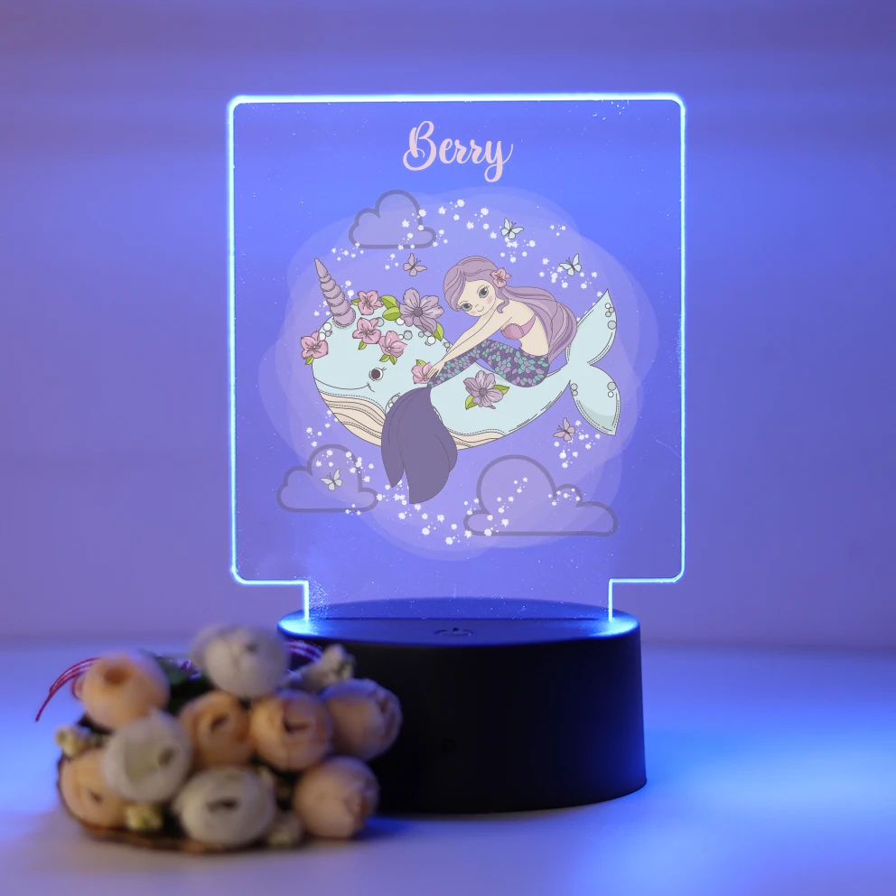 

Personalized Custom Whale Beauty Children'S Lamp For Home Decoration Usb Atmosphere Desk Lamp