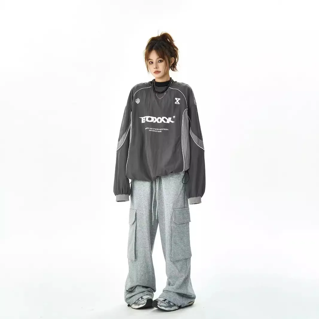 Sweatshirt Couple Style Waterproof Windbreaker Hoodie Unisex Loose Outdoor Sun Protective Casual Long Sleeve Top