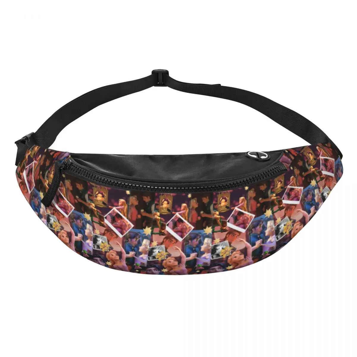 Custom Casual Rapunzel Princess Tangled Fanny Pack for Running Women Men Crossbody Waist Bag Phone Money Pouch