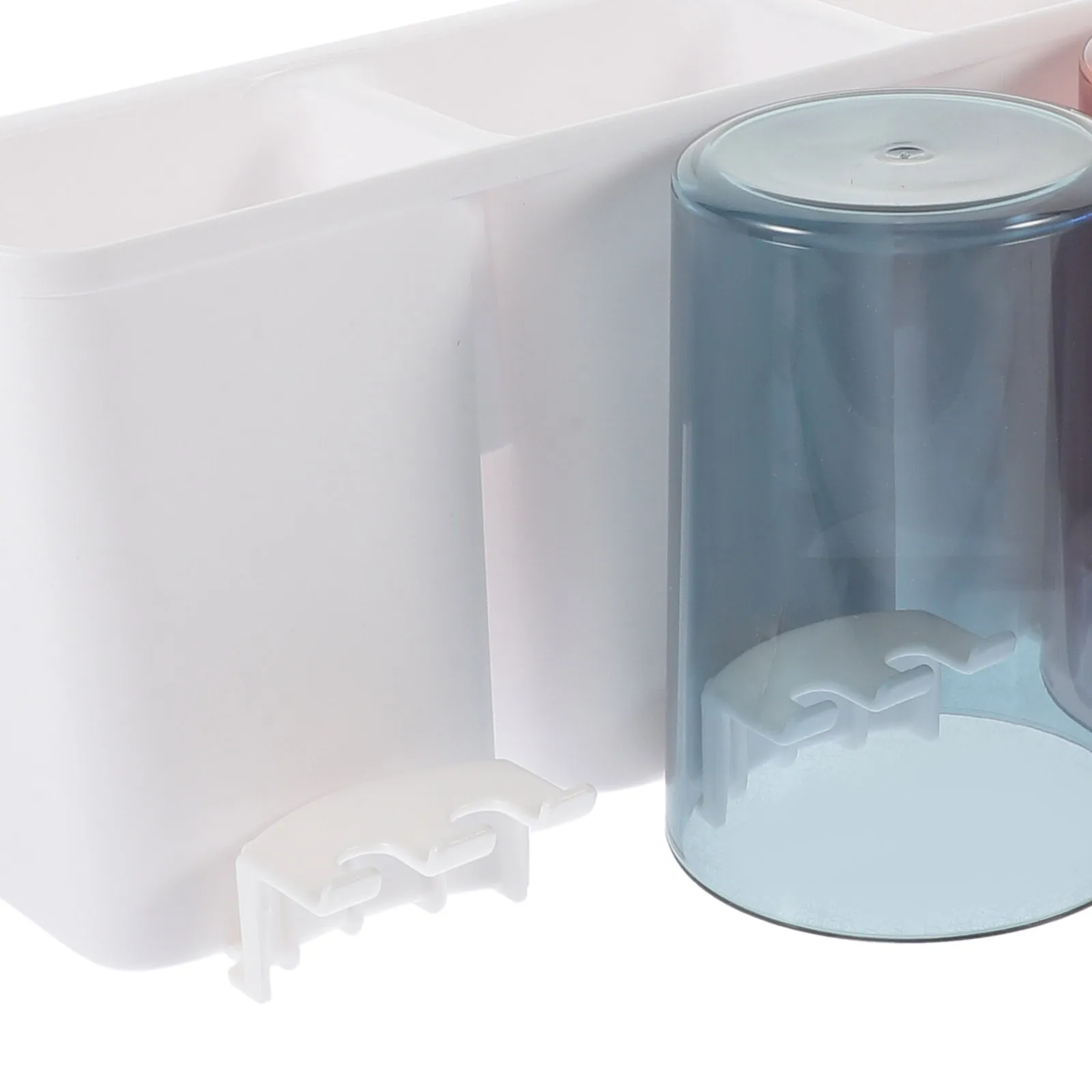 Transparent Toothbrush Holder Set Wall Mounted 4 Cups Squeezing Paste Bathroom Shelf Storage ganizer Plastic Rack Space Saving