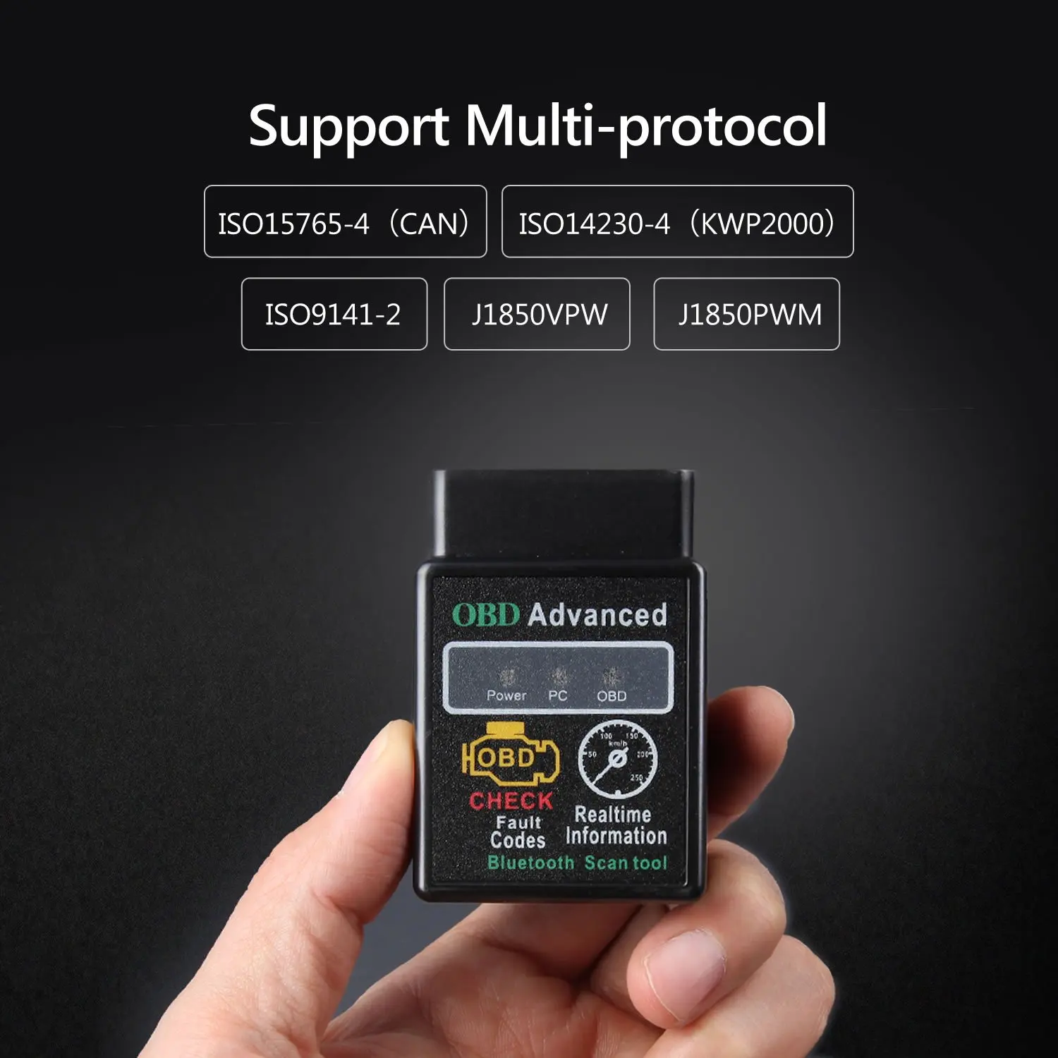 OBD2 Scanner Adapter BT, Wireless Diagnostic Code Reader OBD II Scan Tool Reset & Clear Check Car Engine Light