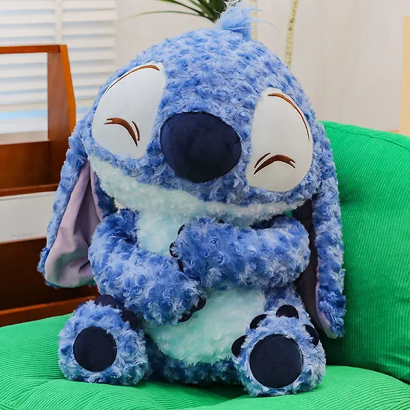 30-80cm Disney Lilo and Stitch Plush Toys Anime Plushie Cartoon Blue Stich Dolls Kawaii Pillow Stuffed Children's Birthday Gift