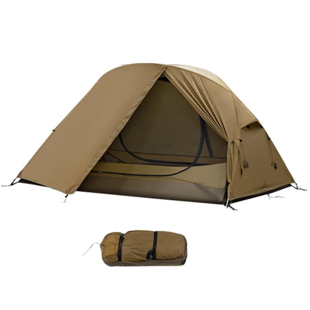 Lightweight Outdoor Camping Tent 2 Person Aluminum Alloy Nylon Waterproof Tent for Hiking Mountaineering Backpacking