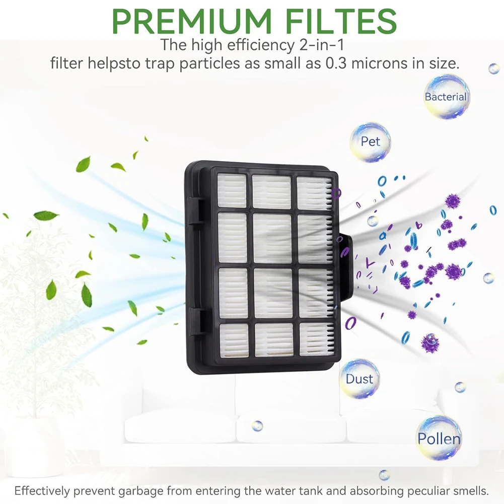

-ESTR Replacement Filter For Eureka NEN180 NEN186BL Bagless Canister Vacuum Cleaner:2 Dust Cup Filters &2 HEPA Filters