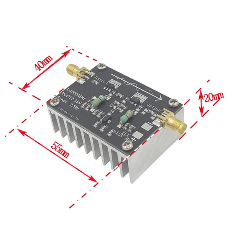 RF power amplifier 1-1000MHz/2.5W HF VHF UHF FM FM RF amplifier module