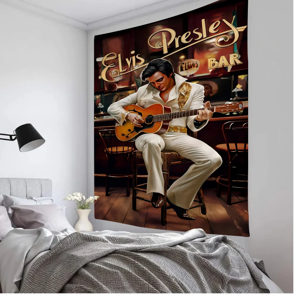 E-Elvis Presley Printed Large Wall Tapestry Hanging Tarot Hippie Wall Rugs Dorm Cheap Hippie Wall Hanging