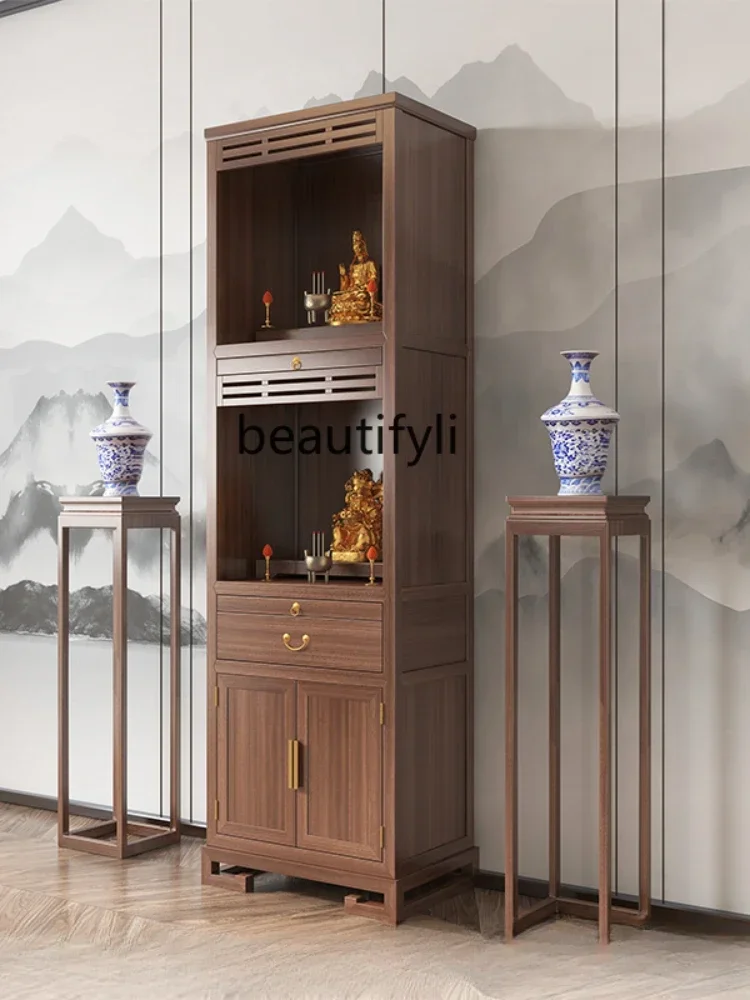 

Cy Solid Wood Buddha Cabinet Buddha Shrine Buddha Shrine Altar Cabinet Shrine Clothes Closet New Chinese Style Altar