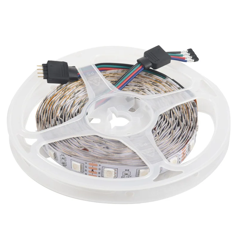 LICE-6 Pcs 5M RGB 300 5050 LED Flexible Light Strip Non-Waterproof DC12V