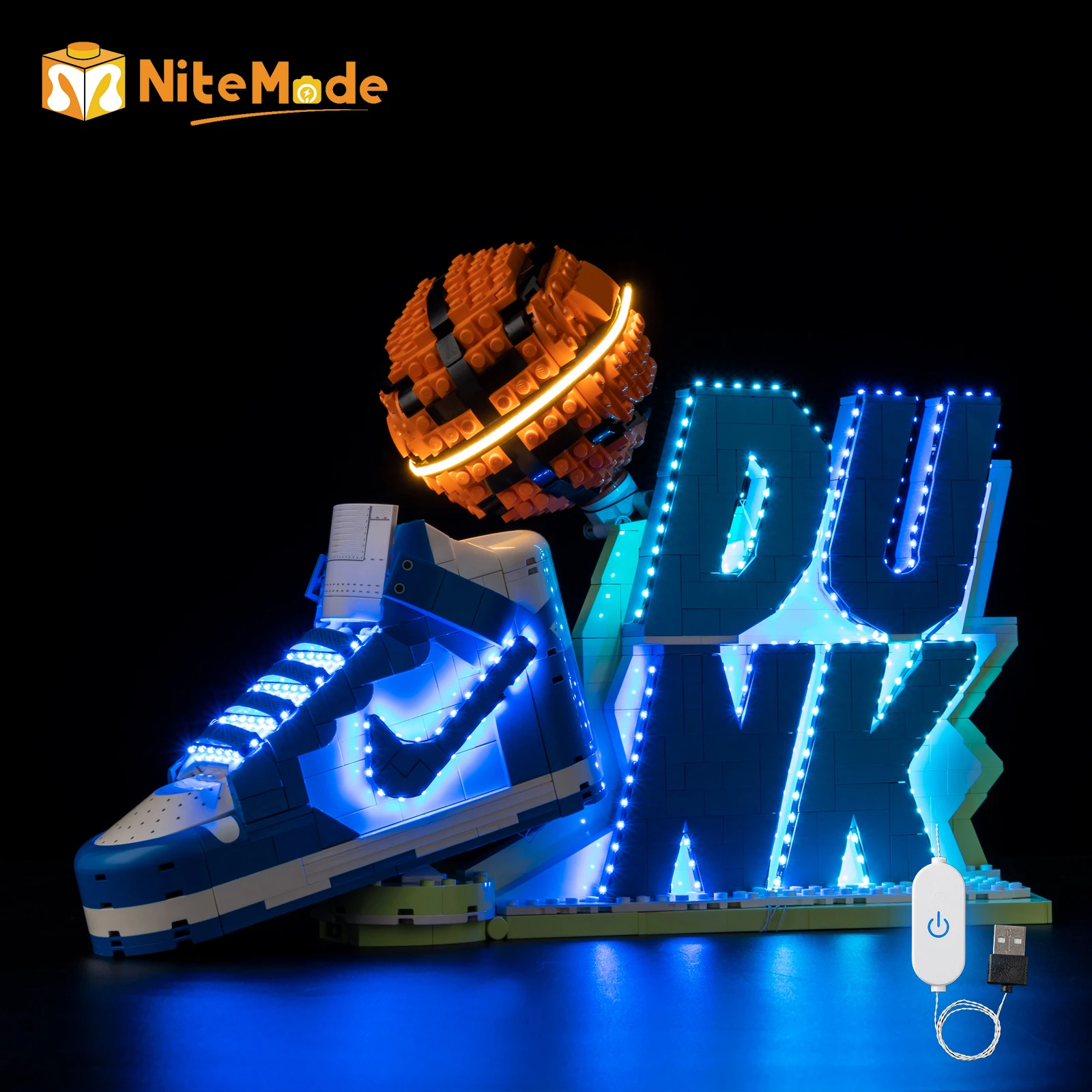 مجموعة إضاءة LED Easylite مناسبة لمجموعة Nike Dunk LEGO 43008 (بدون نموذج) #2