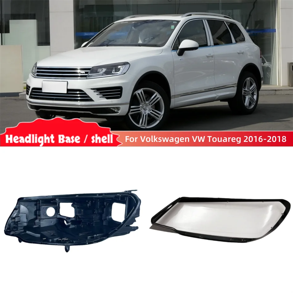 For Volkswagen VW Touareg 2016 2017 2018 Articles Cars Base Head Lamp Shell Headlight House Headlight Rubber Cover