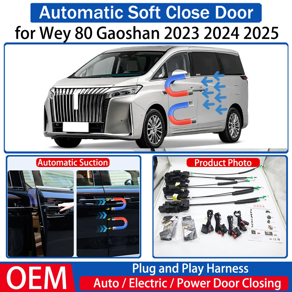 

ZJCGO for Wey 80 Gaoshan 2023 2024 2025 Car OEM Automatic Soft Close Door Electric Suction Kit Auto Power Closing System