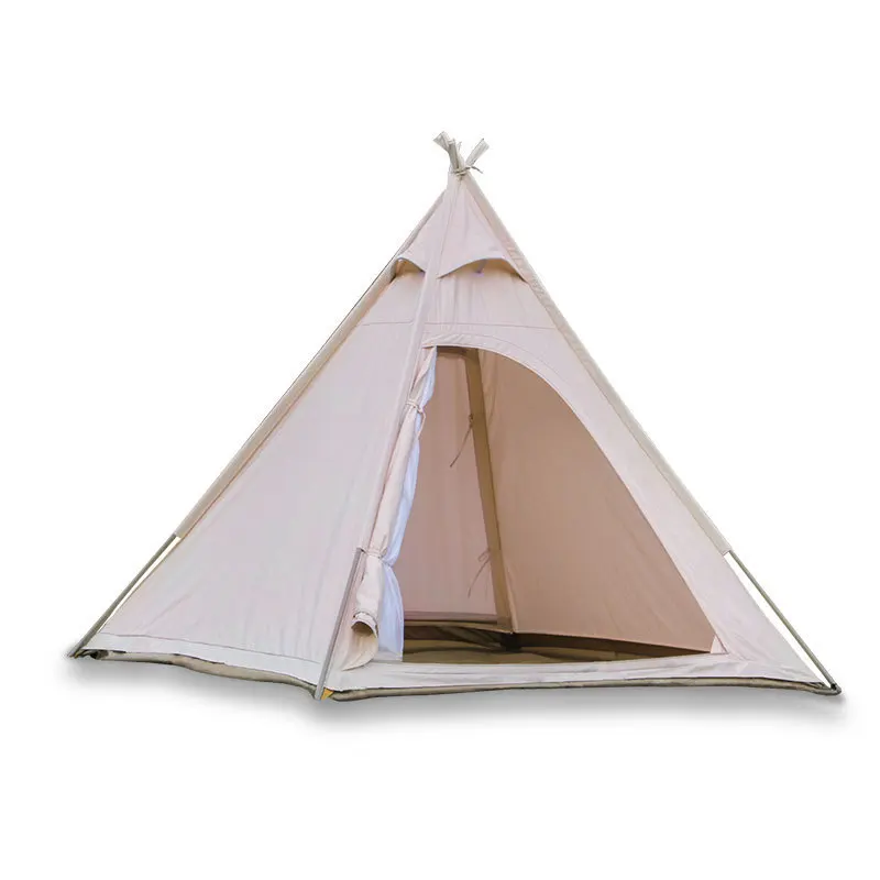 

Outdoor Indian Cotton Tent Pyramid Tent Rainproof Camp Folding Portable Family Park Tent