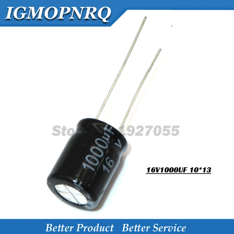 10PCS 16V1000UF 10*13mm 1000UF 16V 10cm*13cm Aluminum electrolytic capacitor 16V-1000UF NEW The high quality