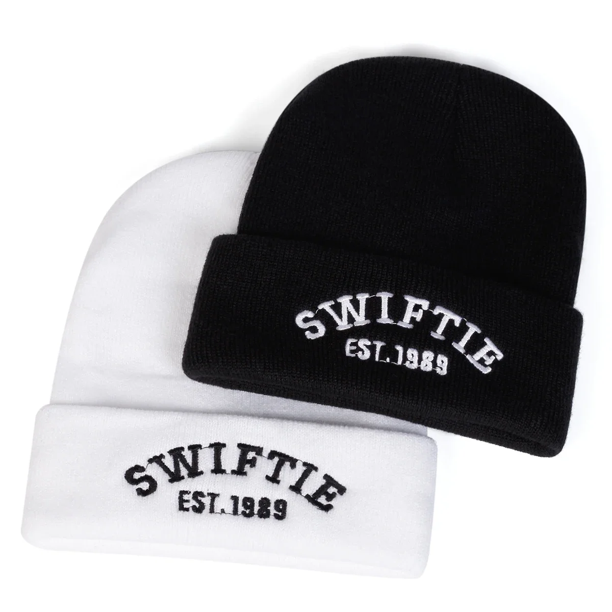 Unisex SWIFTIE EST 1989 Embroidery Beanies Autumn Winter Warm Beanie Hat Caps for Women Men