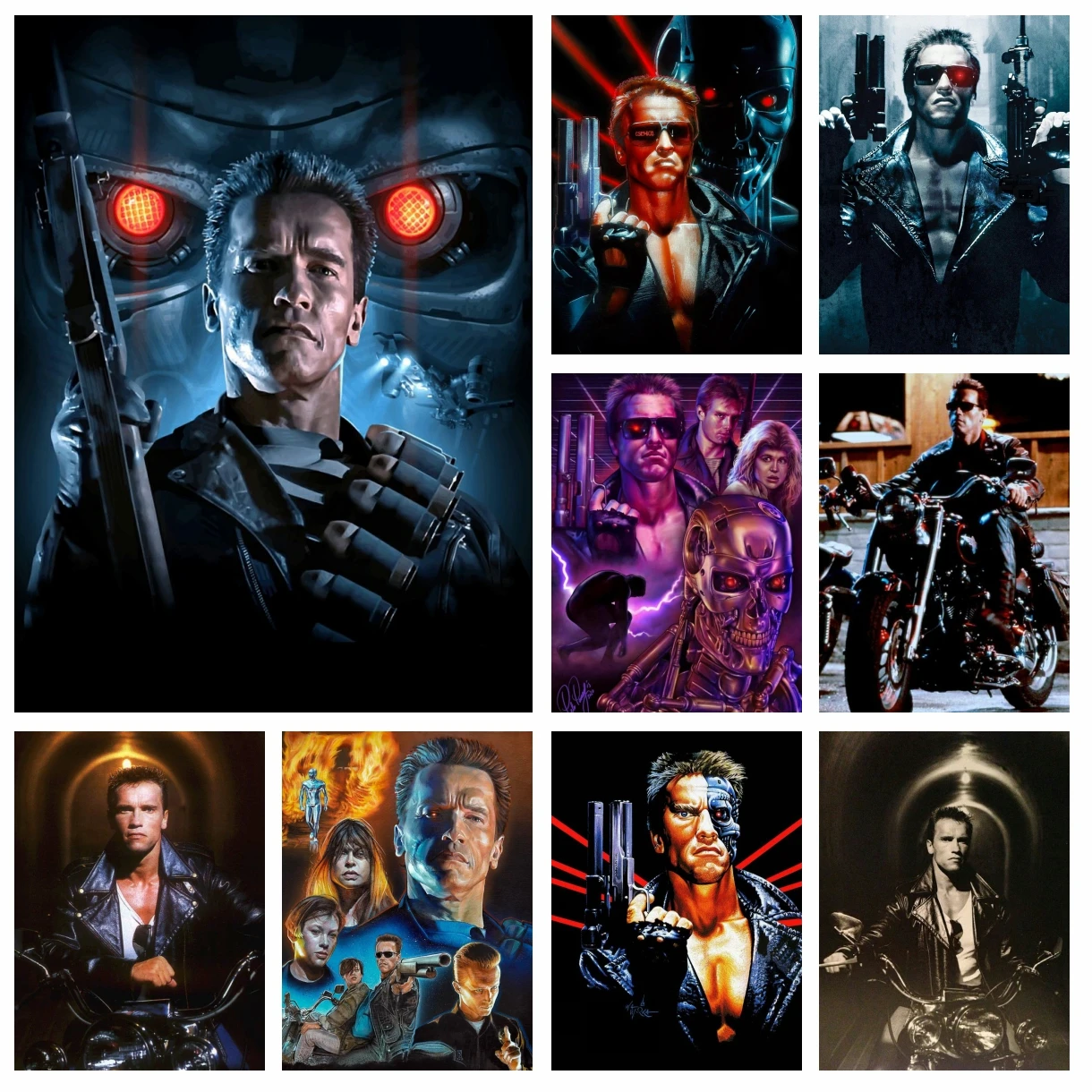 Full Drill The Terminator Schwarzenegger Diamond Painting Classic Movie Cross Stitch Embroidery Picture Mosaic Beads Home Decor