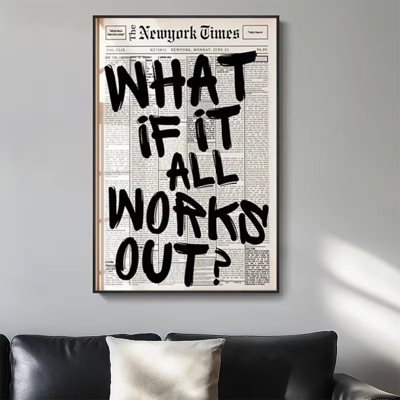 [2D Flat] Modern Minimalist Newspaper Wall Art - 