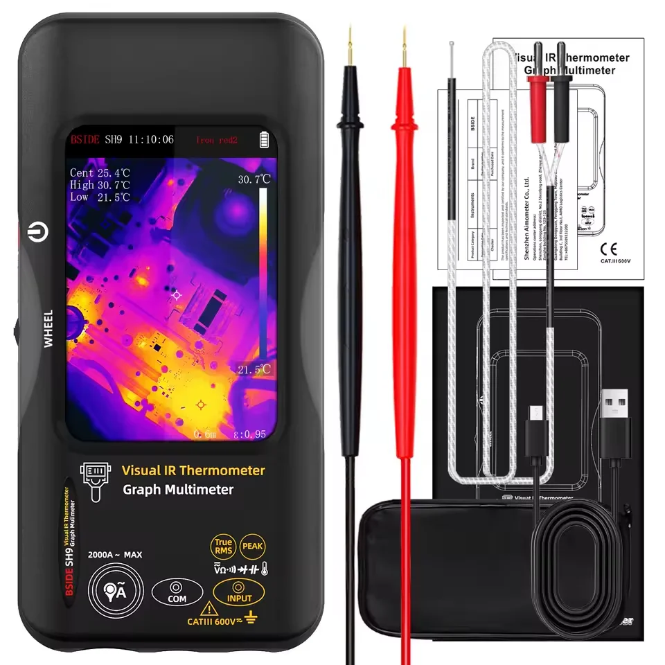 SH9A SH9 320*428 Thermal Imager Cam era Digital Multimeter 2 in 1 IR Cam era for Macro Lens Current SH7 SH7A Voltmeter