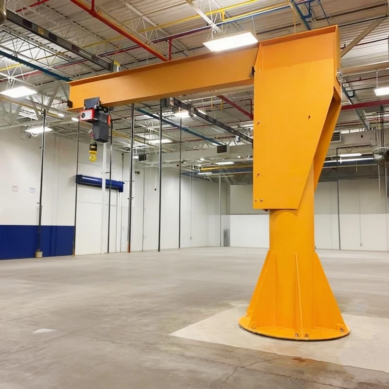 Single Boom Hydraulic Portable Jib Crane 270° 360° Rotation 1T 5T Industrial Workshop Light Material Lifting Handling Equipment
